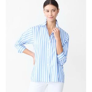 New‎ J. McLaughlin Alexis Shirt in Blue White Stripe Small s
